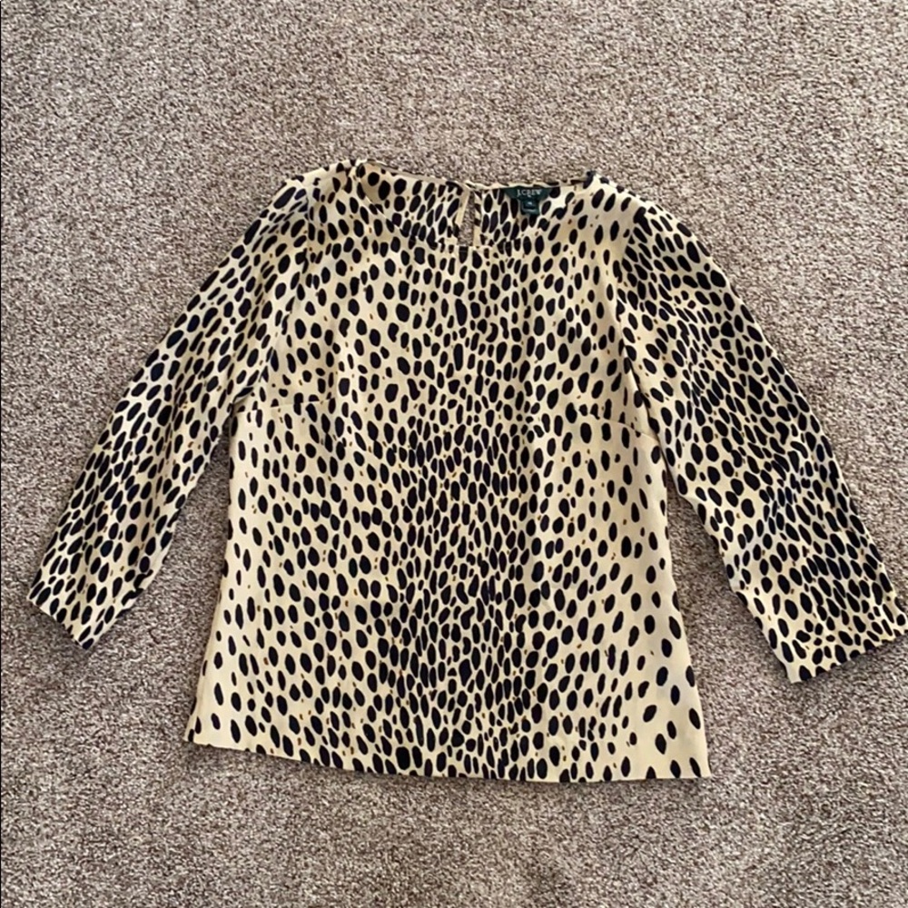 J.Crew animal print blouse